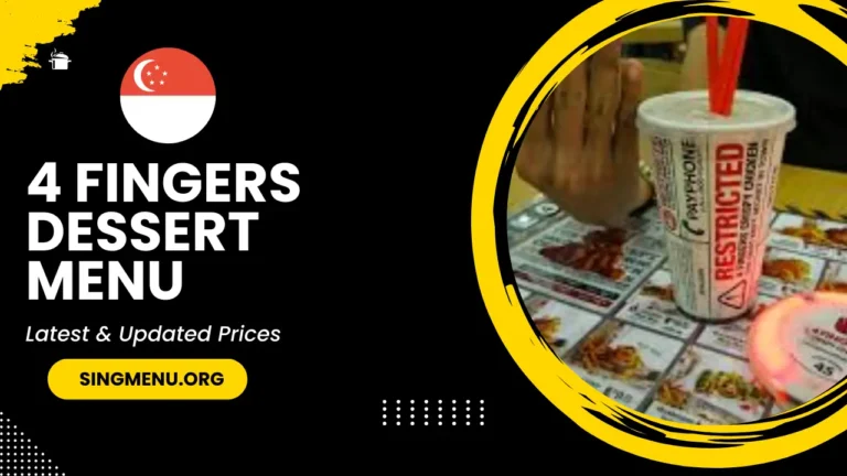 4 Fingers Drinks Menu Singapore Prices 2024