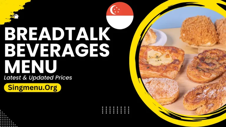 Breadtalk Beverages Menu Singapore Prices 2024