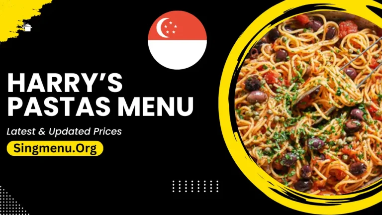 Harry’s Pastas Menu Singapore Prices 2024