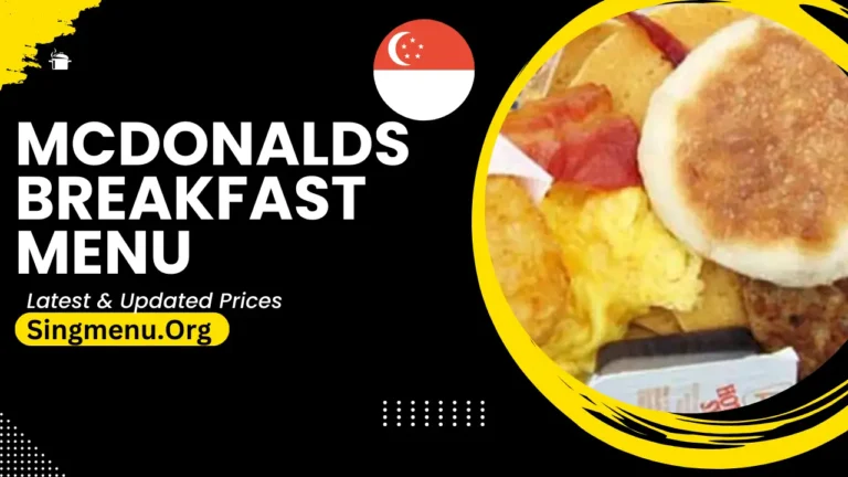 Mcdonalds Breakfast Menu Singapore Prices 2024