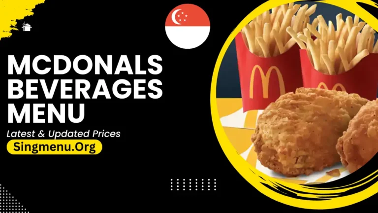 Mcdonals Beverages Menu Singapore Prices 2024