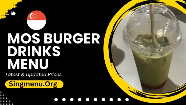 Mos Burger Drinks Menu Singapore Prices 2024