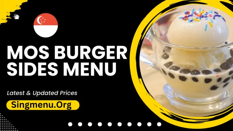 Mos Burger Sides Menu Singapore Prices 2024