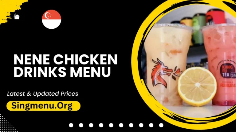 NeNe Chicken Drinks Menu Singapore Prices 2024