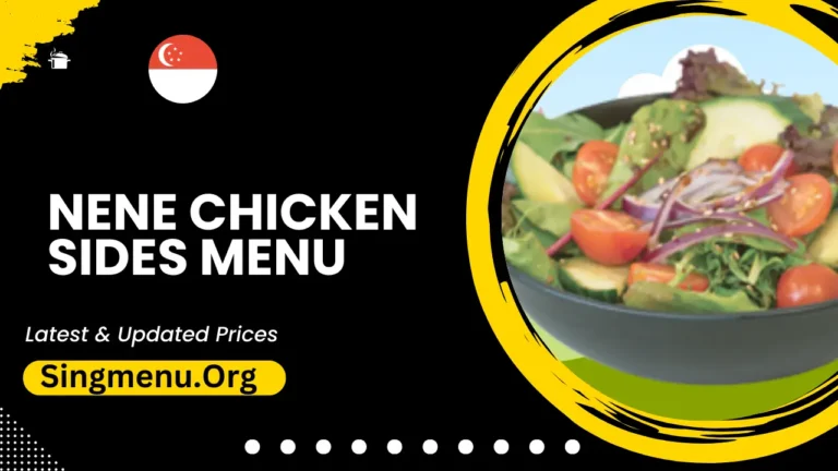 NeNe Chicken Sides Menu Singapore Prices 2024