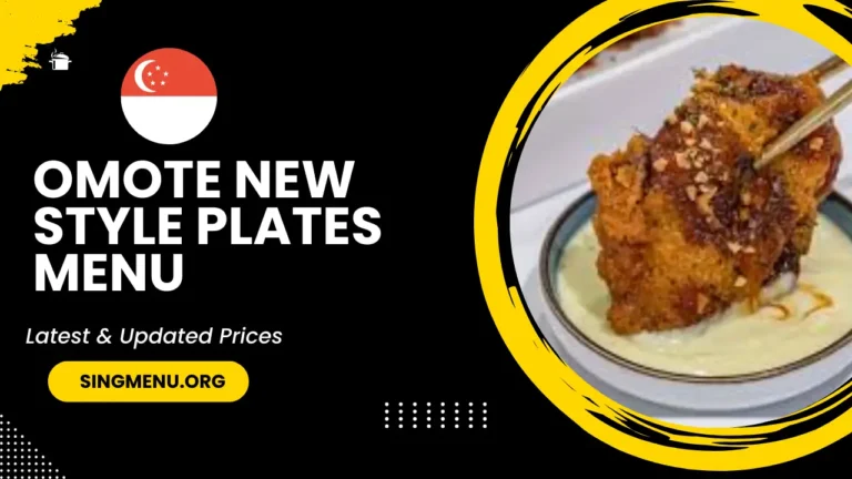 Omote New Style Plates Menu Singapore Prices 2024