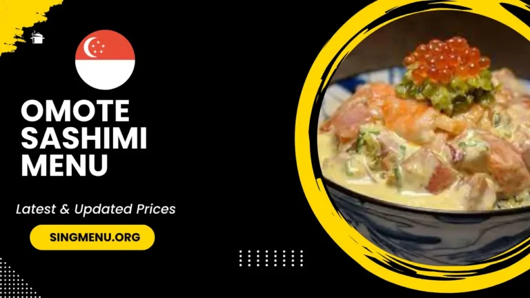 Omote Sashimi Menu Singapore Prices 2024