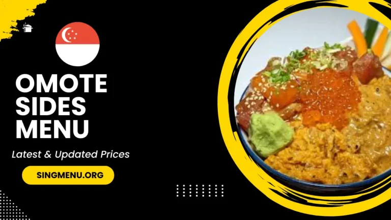 Omote Sides Menu Singapore Prices 2024