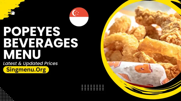 Popeyes Beverages Menu Singapore Prices 2024