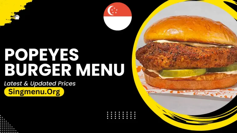 Popeyes Burger Menu Singapore Prices 2024