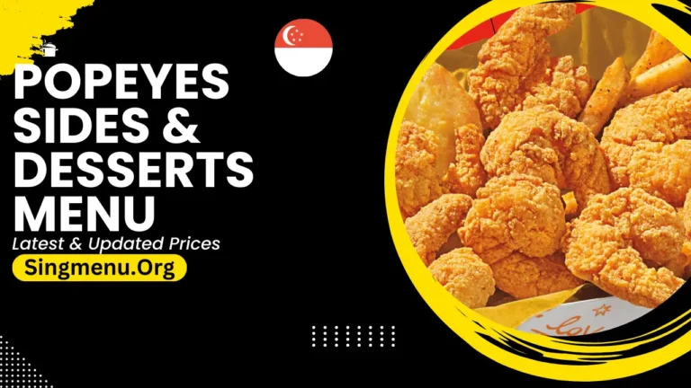 Popeyes Sides & Desserts Menu Singapore Prices 2024