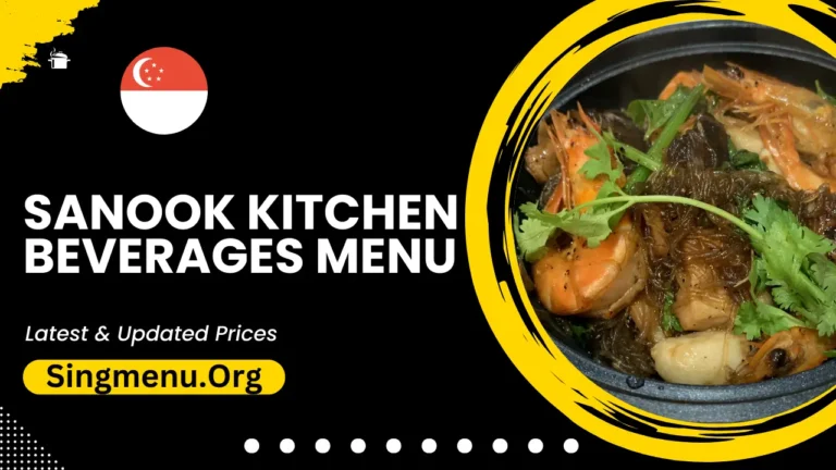 Sanook Kitchen Beverages Menu Singapore Prices 2024