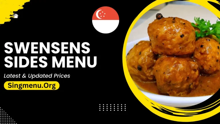 Swensens Sides Menu Singapore Prices 2024