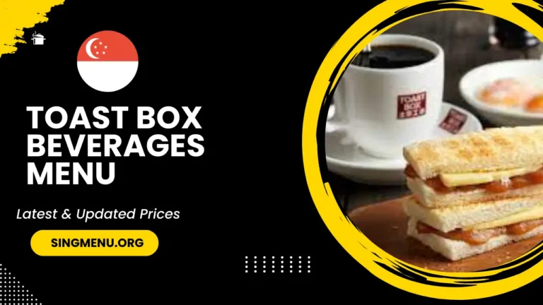 Toast Box Beverages Menu Singapore Prices 2024