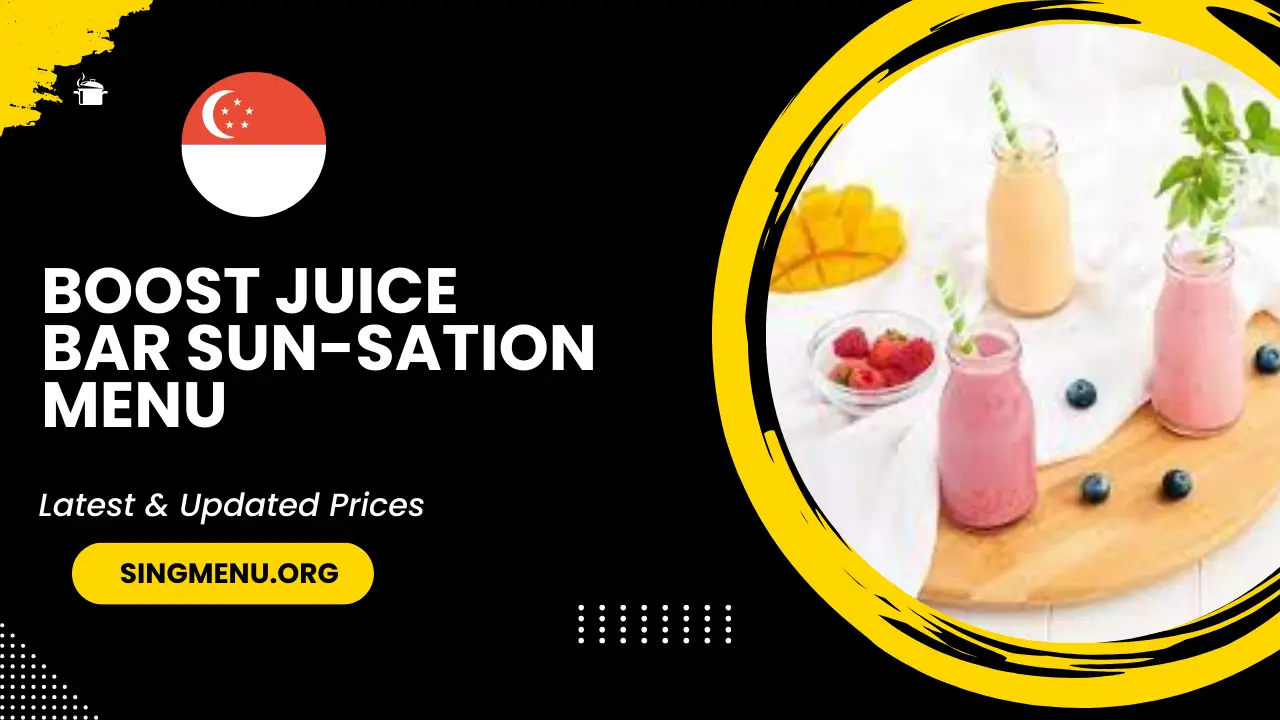 Boost Juice Bar Sun-Sation Menu Singapore