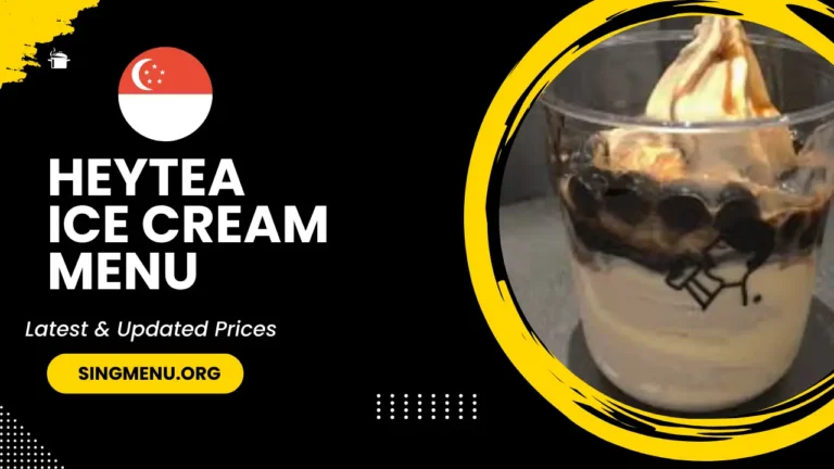 Heytea Ice Cream Menu Singapore Prices 2024