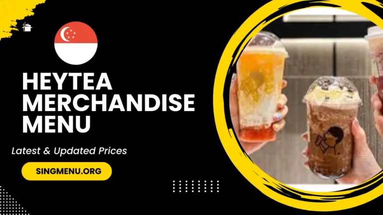 Heytea Merchandise Menu Singapore Prices 2024