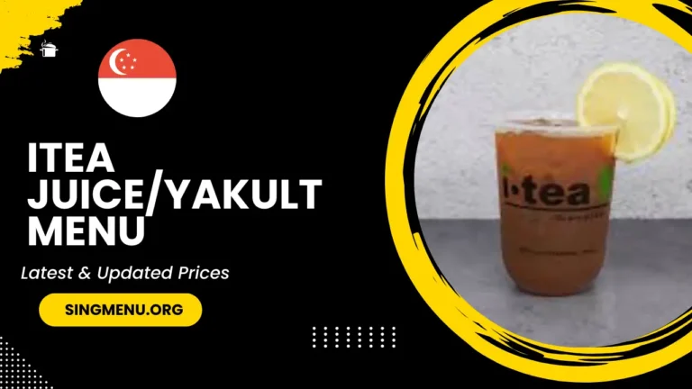 Itea Juice/Yakult Menu Singapore Prices 2024