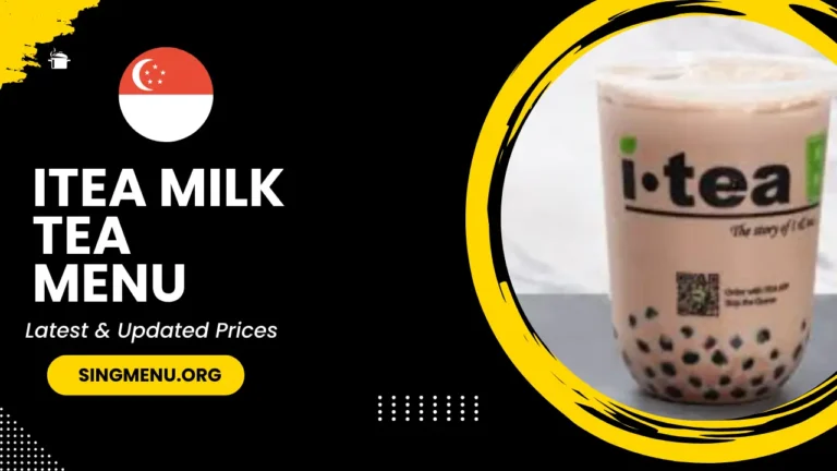 Itea Milk Tea Menu Singapore Prices 2024