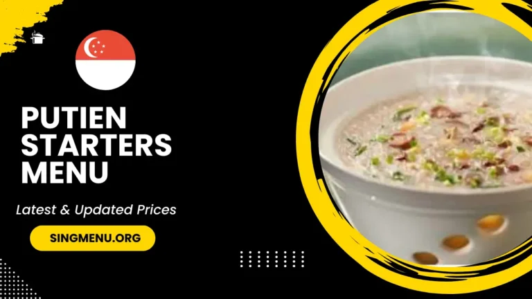 Putien Starters Menu Singapore Prices 2024