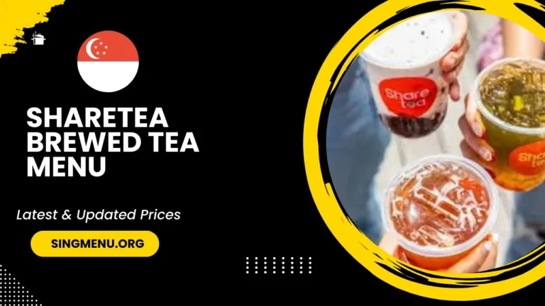 Sharetea Brewed Tea Menu Singapore Prices 2024