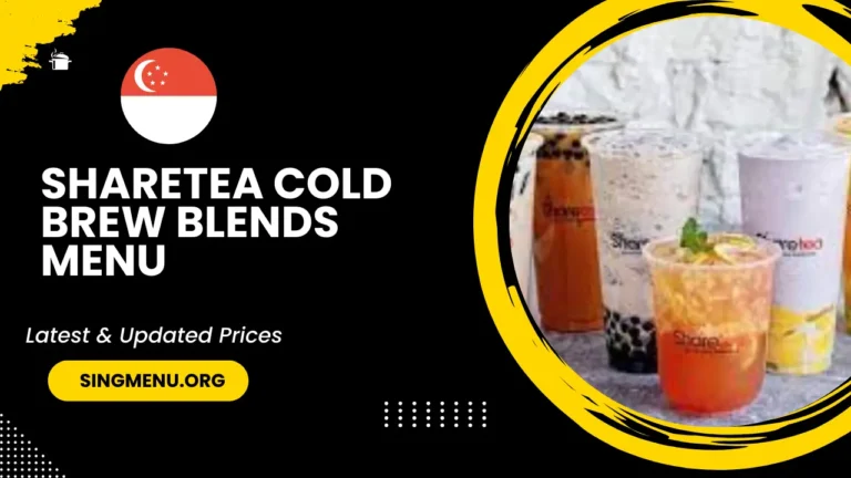 Sharetea Cold Brew Blends Menu Singapore Prices 2024