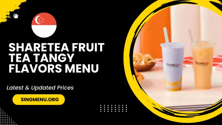 Sharetea Fruit Tea Tangy Flavors Menu Singapore Prices 2024