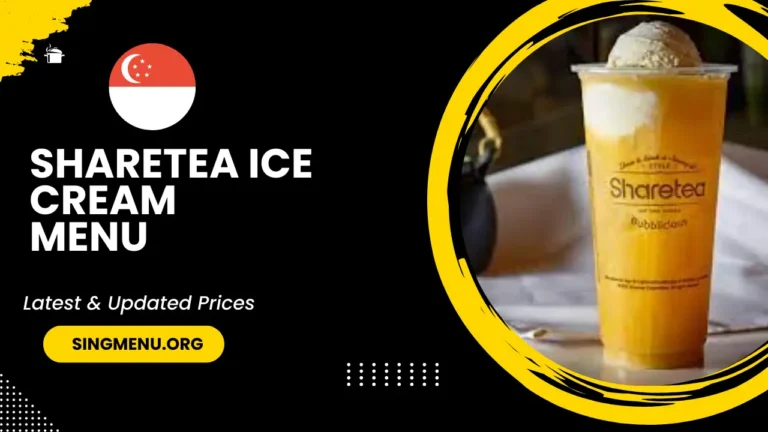 Sharetea Ice Cream Menu Singapore Prices 2024