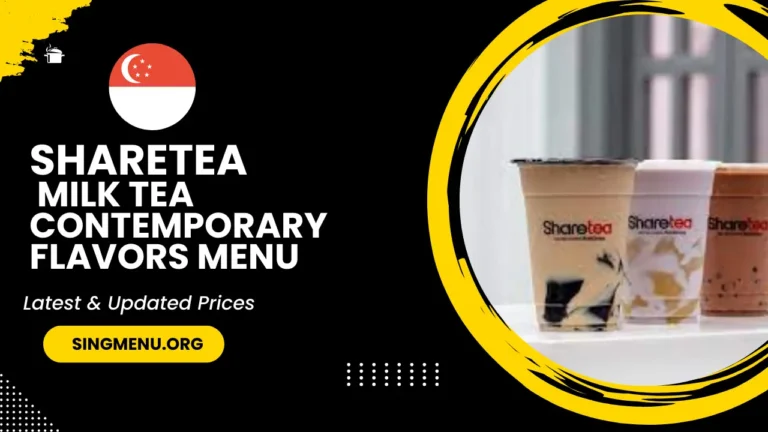 Sharetea Milk Tea Contemporary Flavors Menu Singapore Prices 2024