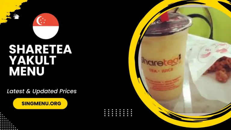 Sharetea Yakult Menu Singapore Prices 2024