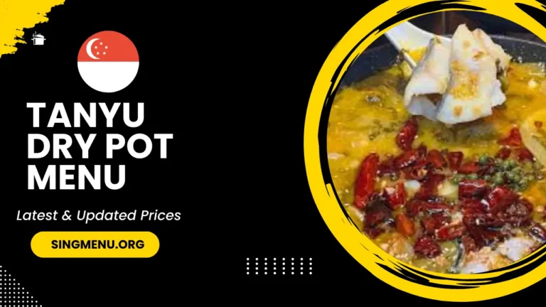 Tanyu Dry Pot Menu Singapore Prices 2024