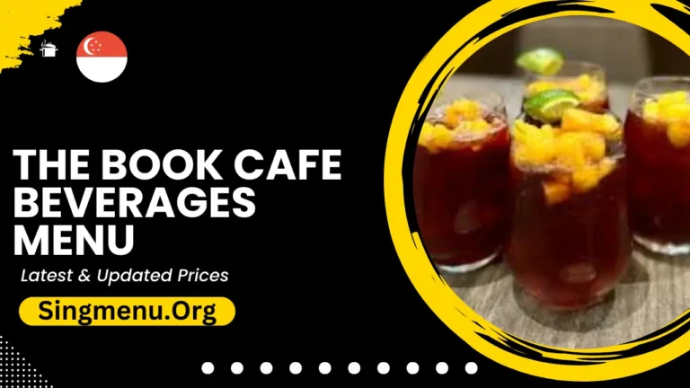 The Book Cafe Beverages Menu Singapore Prices 2024