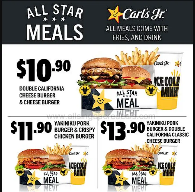 Carls Jr Menu Singapore