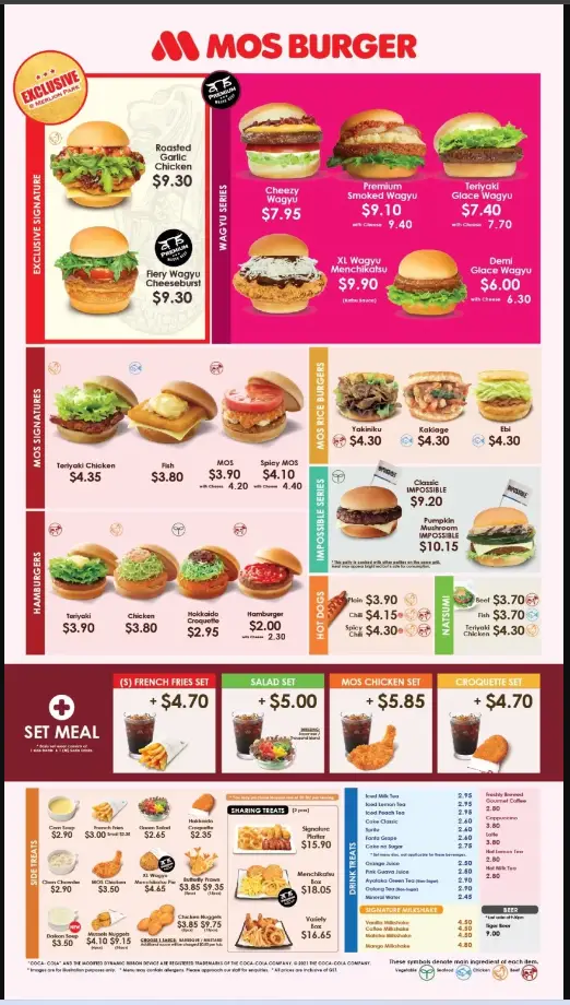 Mos Burger Menu 