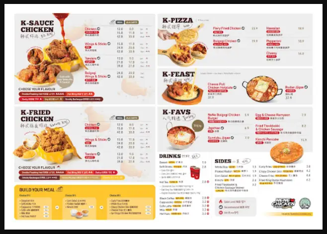 NeNe Chicken Menu 