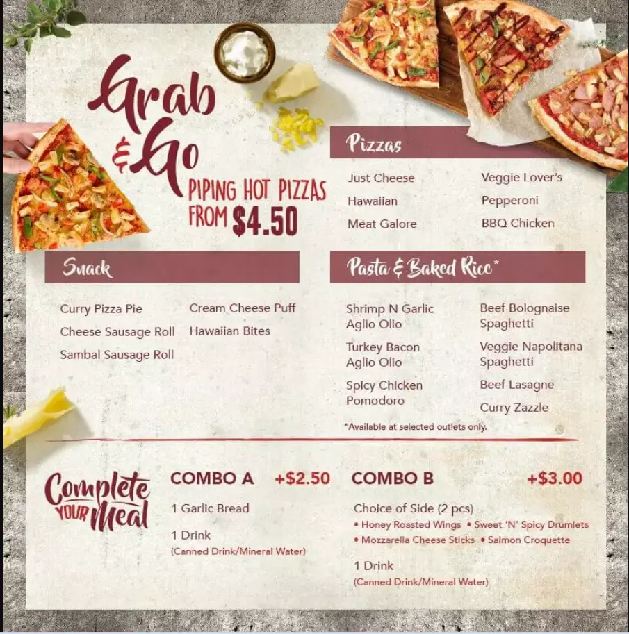 Pizza Hut Menu Singapore