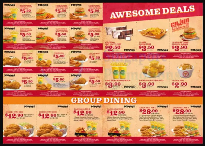 Popeyes Menu 