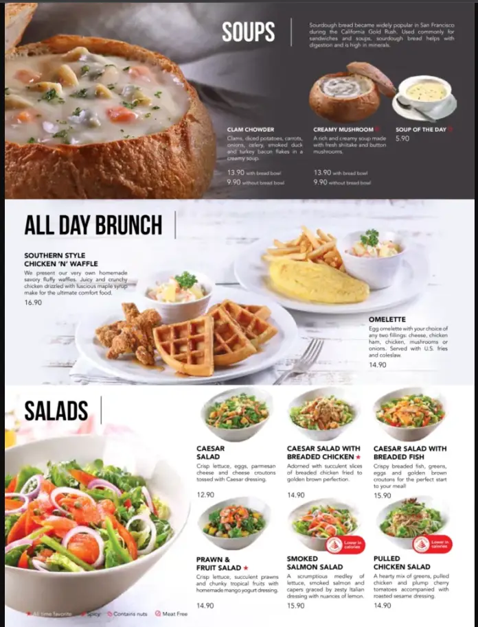 Swensens Menu